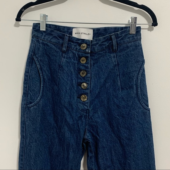 New Maria Stanley high rise straight leg minimalist style jeans Size 0 - Picture 5 of 10